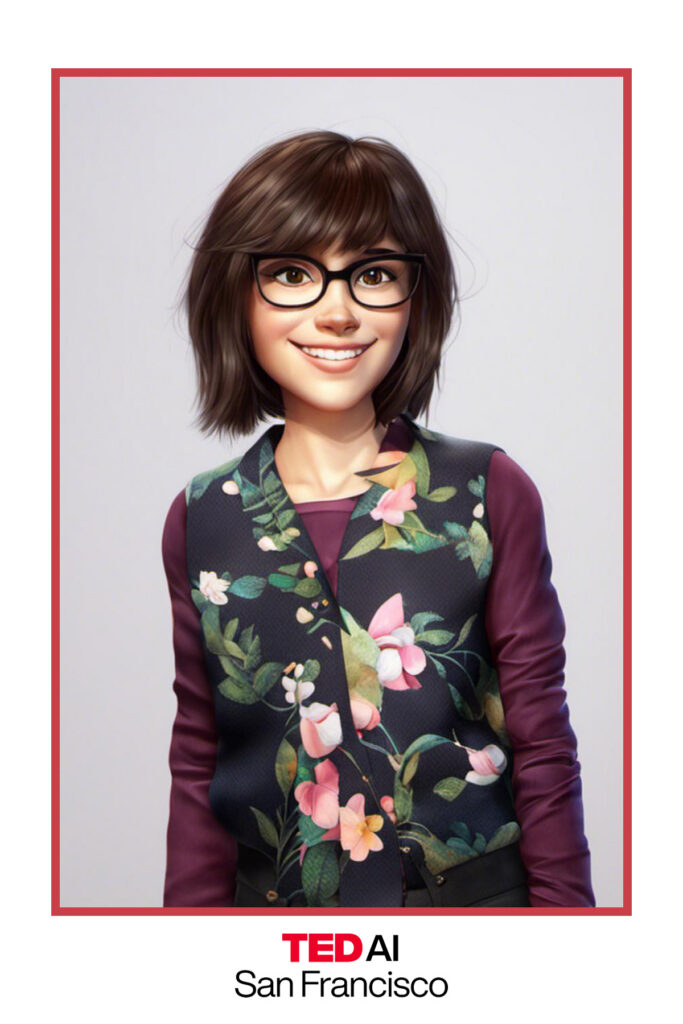 AI photo booth animated portrait at TED AI San Francisco by Chroma Photobooth